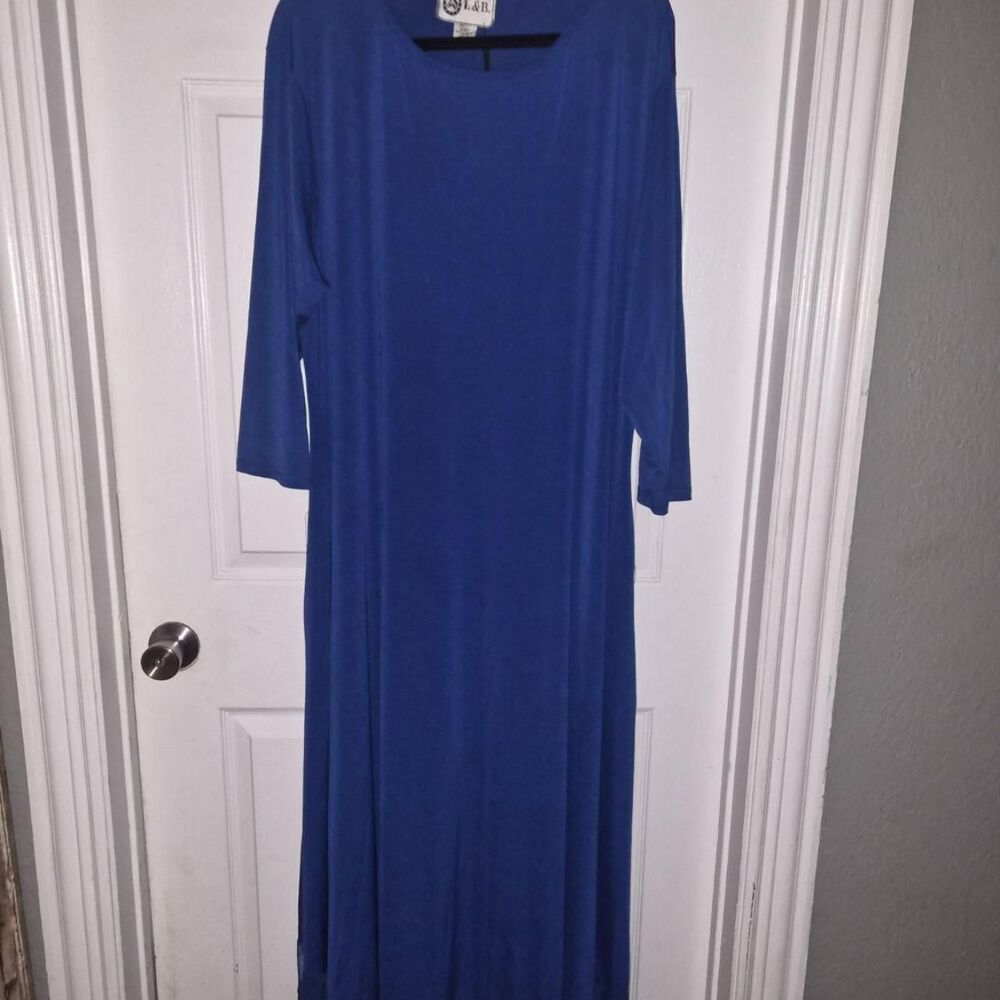 L&B Women's Blue Casual-dresses - Picture 2 of 3
